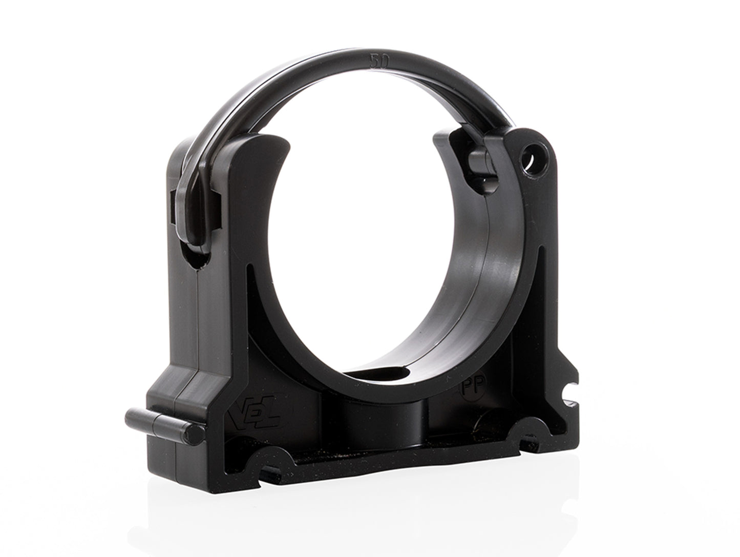 Rohrklemme 50 mm für PVC Schlauch und PVC Diffusionsrohr